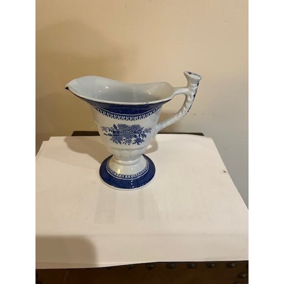Spode  Fitzhugh Blue & White Fine Stone Creamer/Pitcher, England Antique - Picture 3 of 4